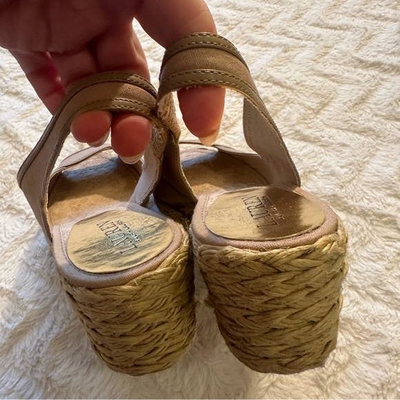 Lauren Ralph Lauren Women's Beige Catrin Peep Toe Espadrilles Size 9 - Picture 5 of 9